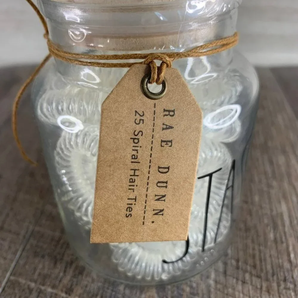 Rae Dunn STASH hair tie jar - Picture 3 of 5